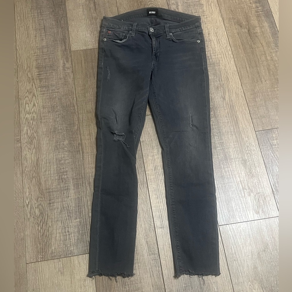 Hudson Jeans Womens 27 Krista Gray Stretch Mid Rise Super Skinny Ankle